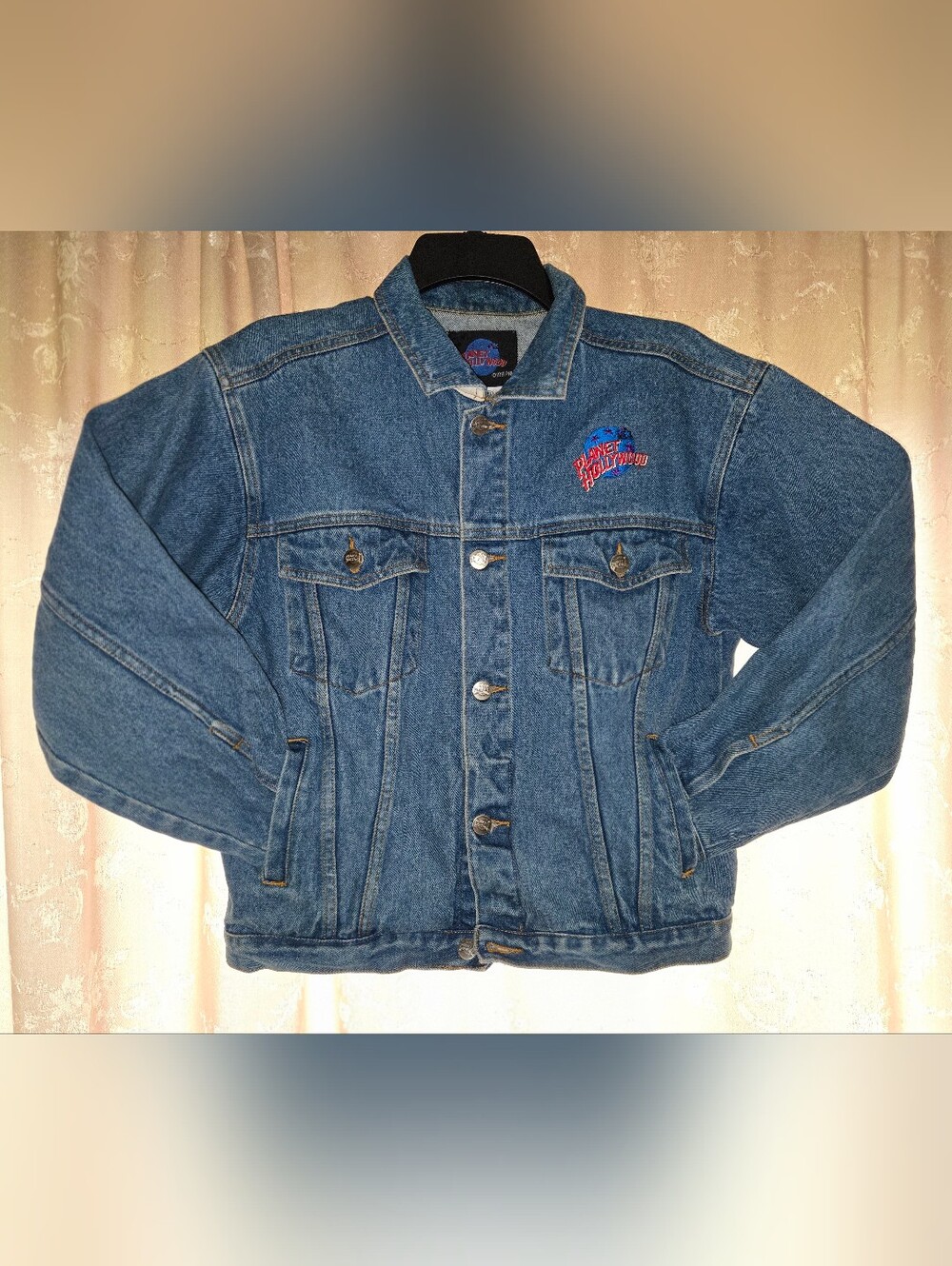 Vintage Planet Hollywood Embroidered Denim Jacket- Key West - Picture 1 of 8